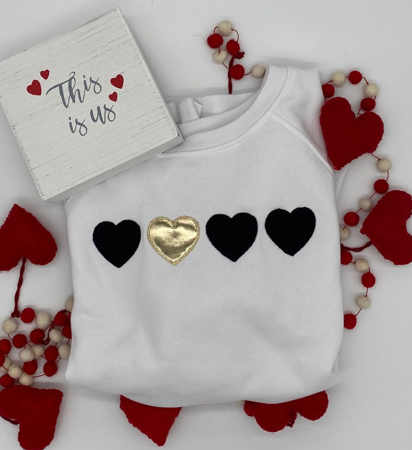 Valentines Sweatshirt, Heart Shirt