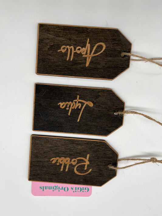 Wooden Custom Stocking Tags