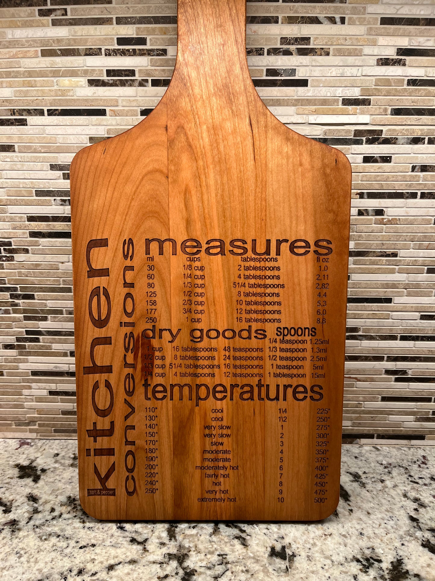 Kitchen Measurement Cutting Board