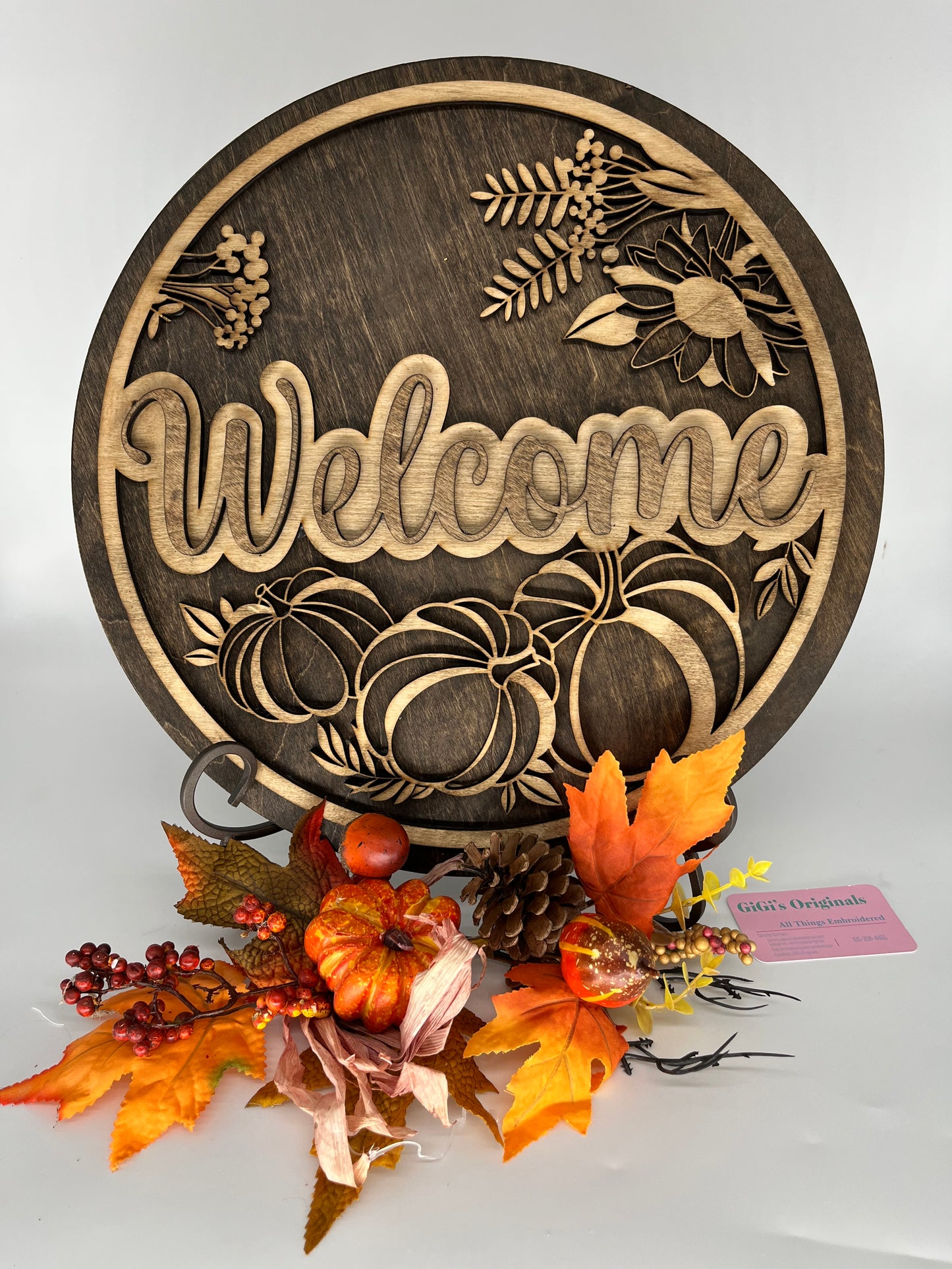 Fall Welcome Pumpkin Sign