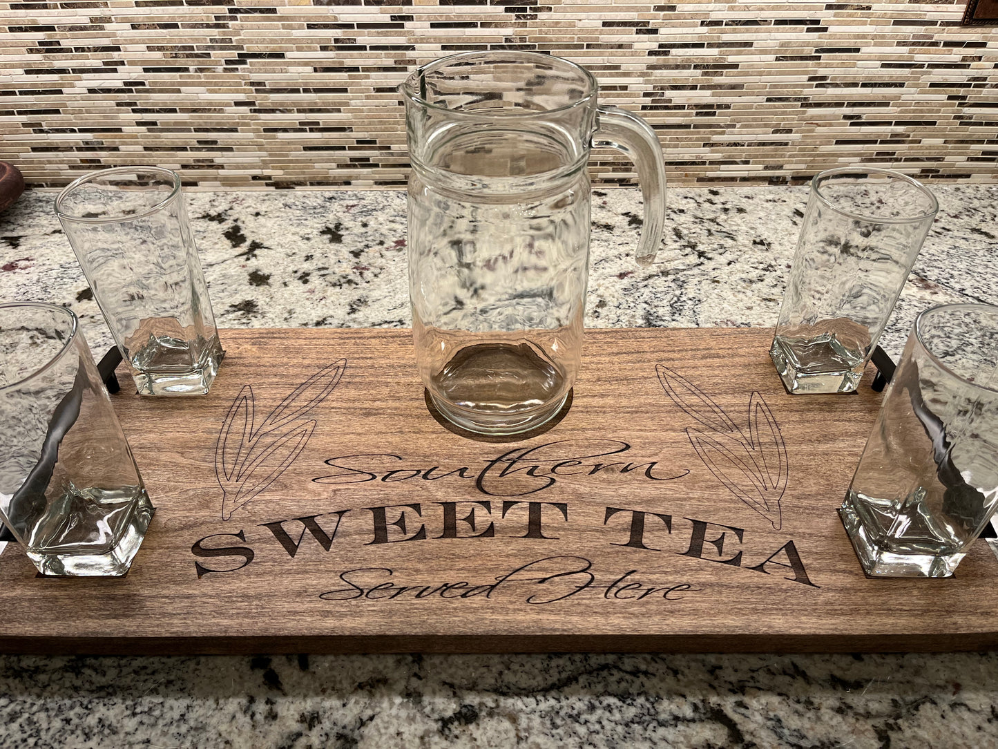 Southern Sweet Tea Served Here Tray