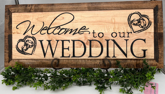 Welcome to our Wedding Engraved Sign