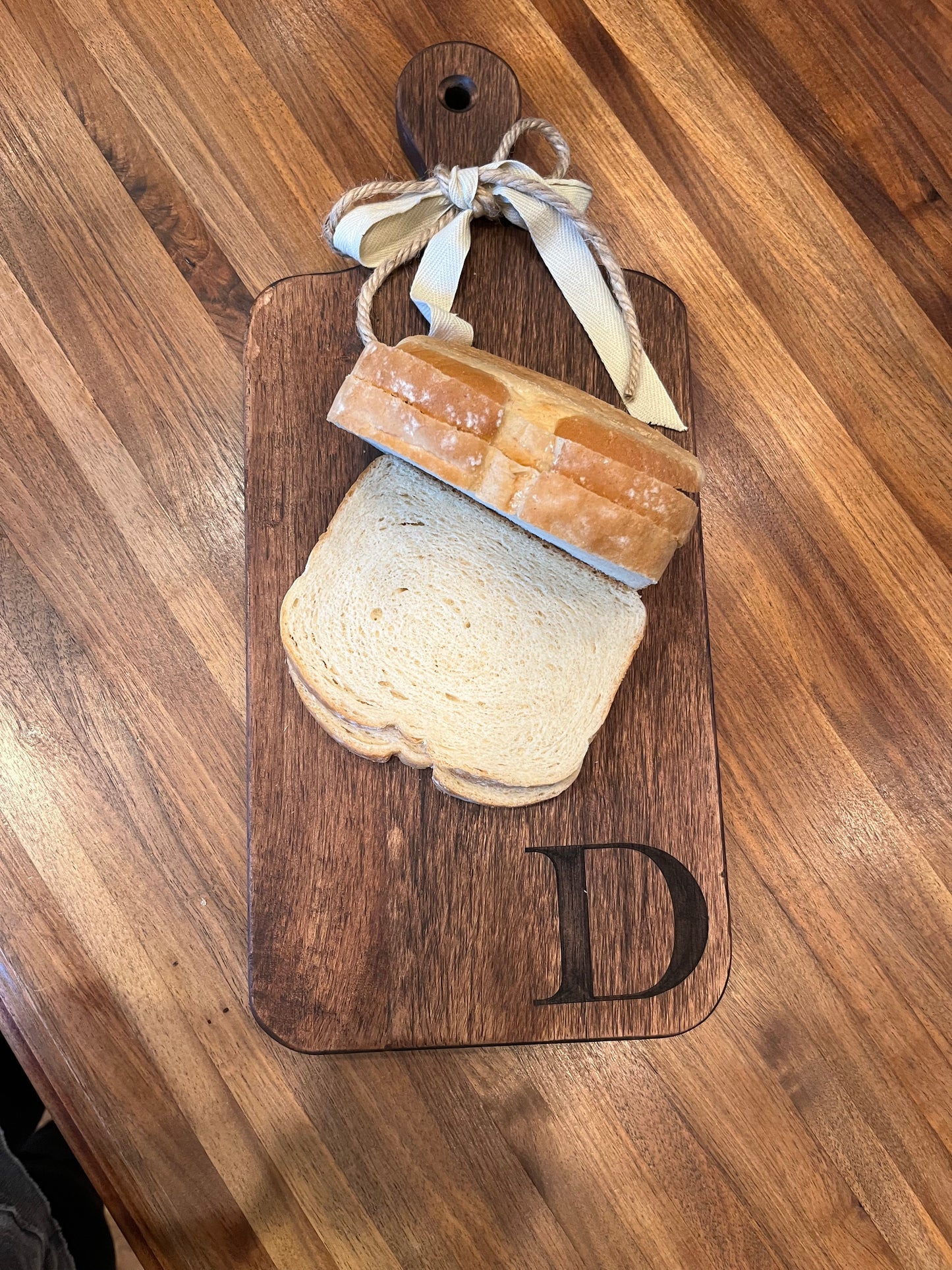 Monogram Cutting Board with Handle