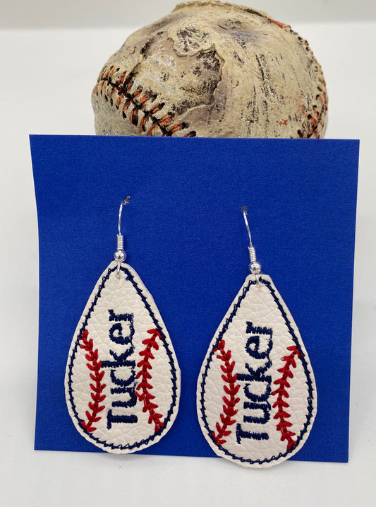 Personalized Baseball  Softball Earrings